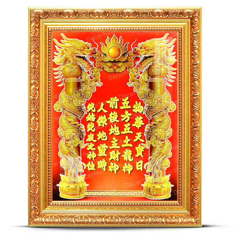 Hiệu ứng 3D phong thủy sống động bài vị thần tài